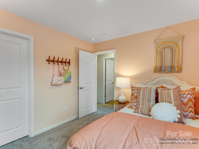 view of carpeted bedroom