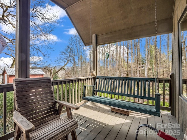 view of wooden terrace