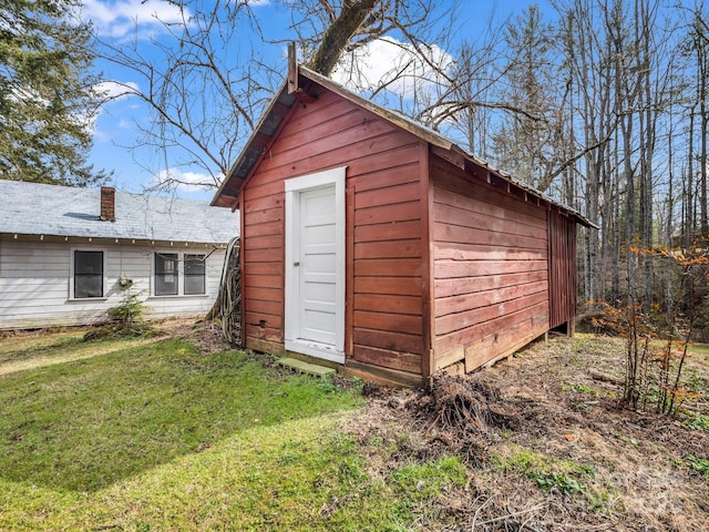 view of shed