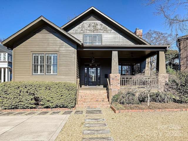 view of front of house with a porch