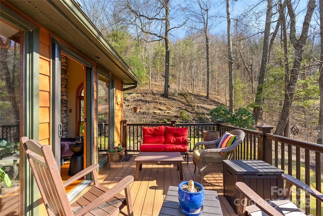 view of wooden deck