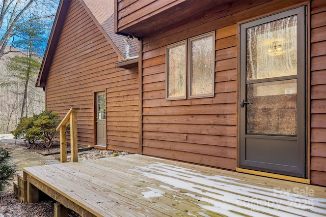 view of wooden deck