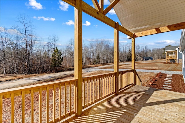 view of wooden deck