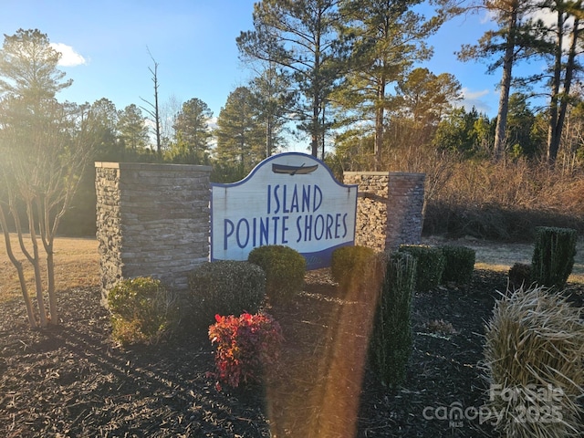 view of community sign