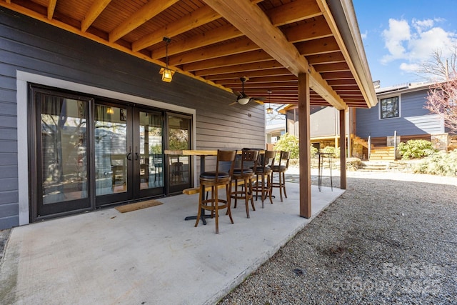 view of patio / terrace with french doors