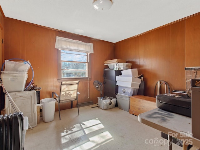 office area featuring tile patterned floors