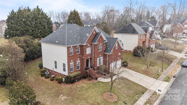 aerial view featuring a residential view