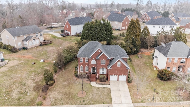 bird's eye view featuring a residential view