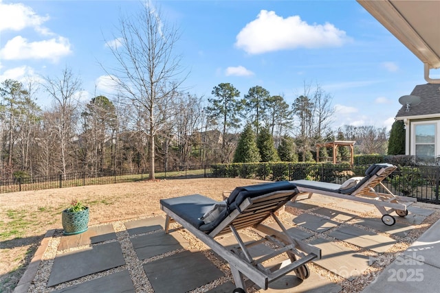 view of patio with fence