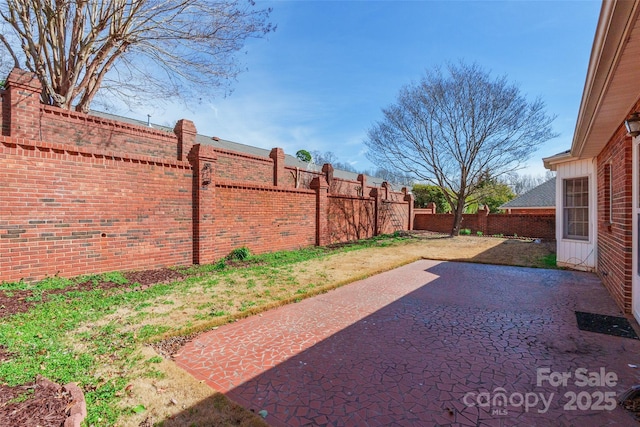 view of yard with a patio