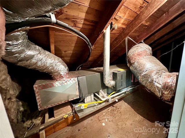 view of attic