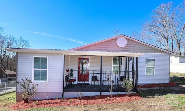 view of front of property with a porch