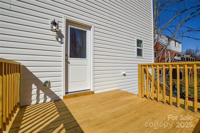 view of wooden deck