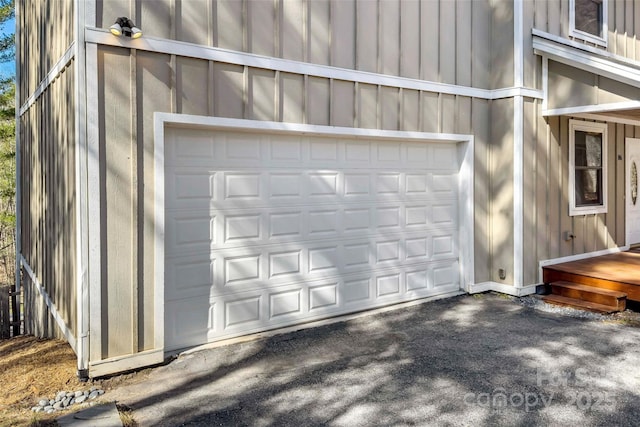 garage with driveway