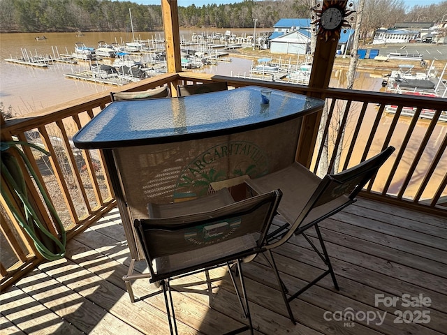 117 Badin Lake Cir, New London, NC 28127 - deck with a water view