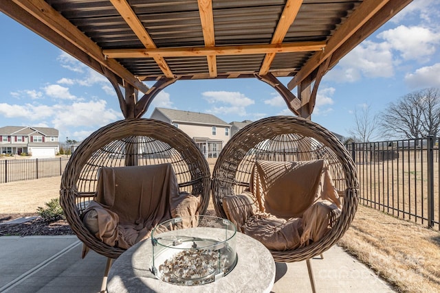 view of patio / terrace with outdoor dining space and a fenced backyard