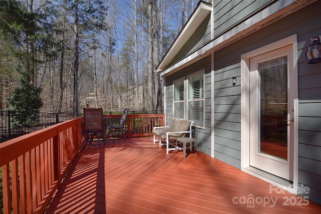 view of wooden deck