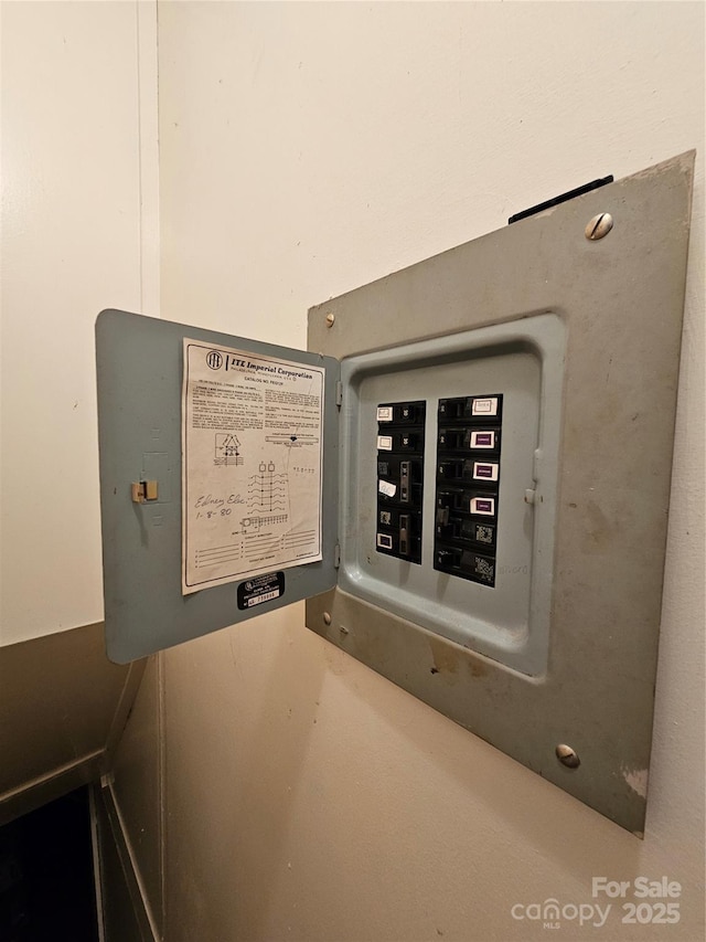 utility room featuring electric panel