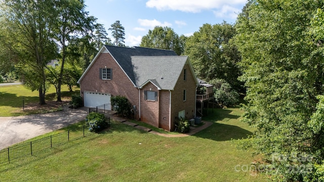 912 Silver Charm Ln, York, SC 29745 - view of property exterior featuring driveway, a garage, roof with shingles, and brick siding