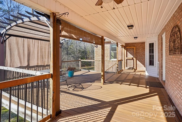 912 Silver Charm Ln, York, SC 29745 - wooden terrace featuring ceiling fan