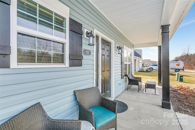 view of patio with covered porch