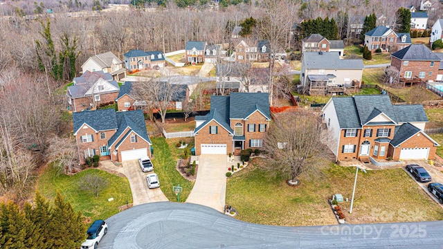 bird's eye view featuring a residential view