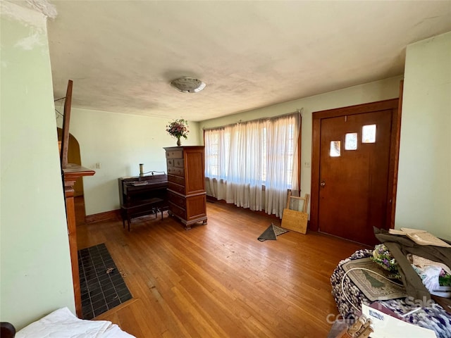 entrance foyer with wood finished floors