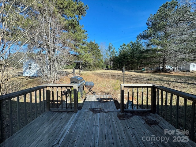 view of wooden deck