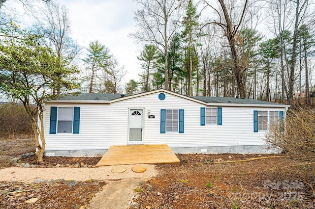 view of manufactured / mobile home