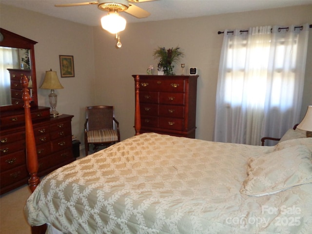 bedroom with ceiling fan