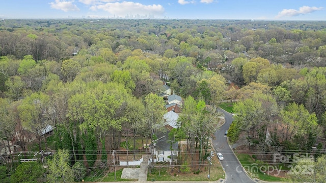 5948 Deveron Dr, Charlotte, NC 28211 - birds eye view of property featuring a view of trees