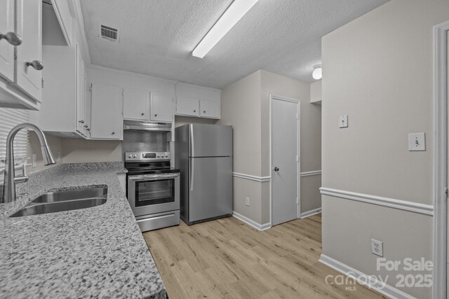 5948 Deveron Dr, Charlotte, NC 28211 - kitchen featuring under cabinet range hood, light countertops, a sink, and stainless steel appliances
