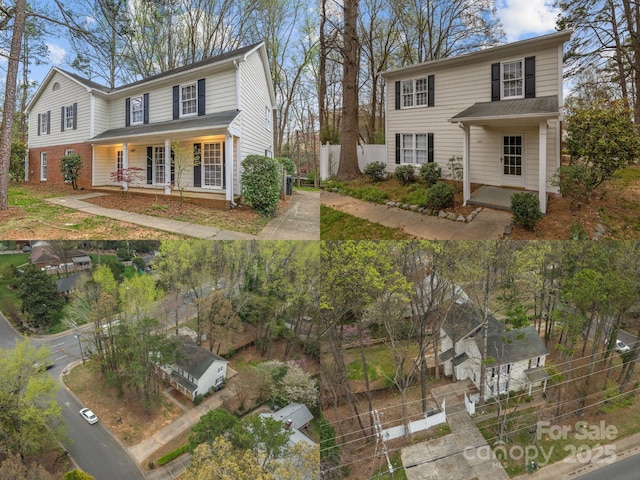 5948 Deveron Dr, Charlotte, NC 28211 - view of front of house with fence and a porch