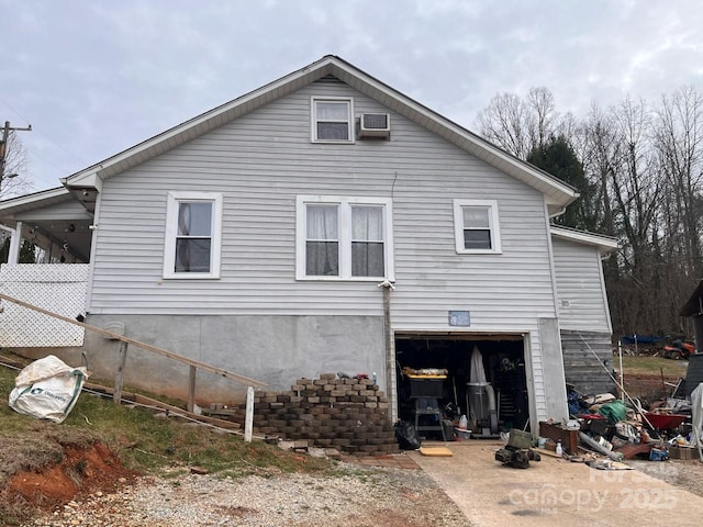 exterior space with an attached garage