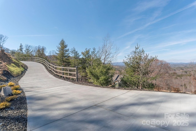 exterior space with a mountain view