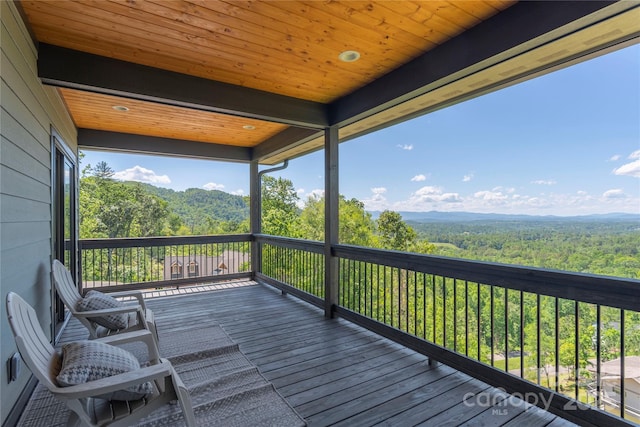 54 Herron View Ln, Weaverville, NC 28787 - wooden terrace featuring a forest view