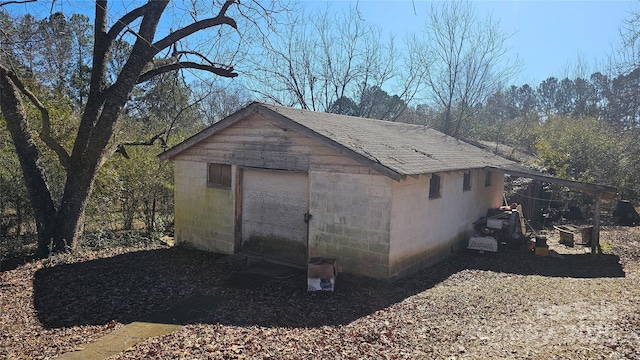 view of outbuilding featuring an outdoor structure