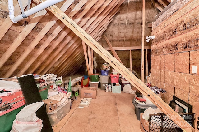 view of attic