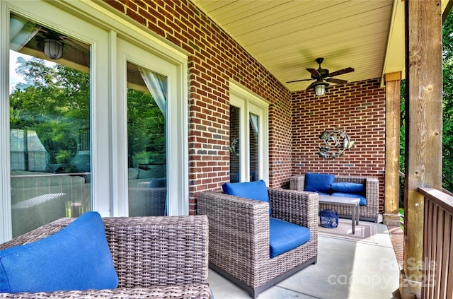 1011 Duntov Dr, Monroe, NC 28110 - view of patio / terrace with ceiling fan