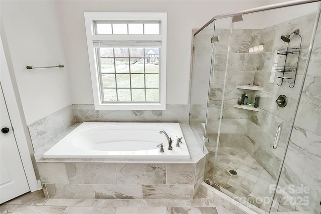 1011 Duntov Dr, Monroe, NC 28110 - bathroom with a garden tub and a shower stall