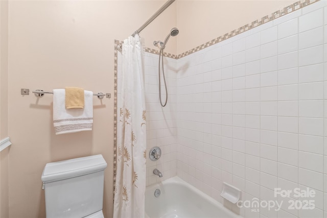 5101 Belicourt Dr, Charlotte, NC 28277 - full bath with shower / bath combo with shower curtain and toilet