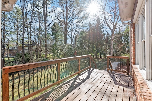 5101 Belicourt Dr, Charlotte, NC 28277 - view of wooden deck