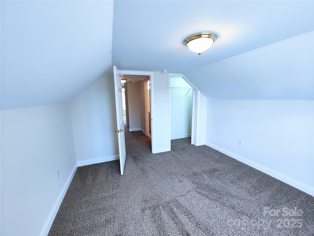 1806 Bringle Ferry Rd, Salisbury, NC 28146 - bonus room with lofted ceiling, dark carpet, and baseboards