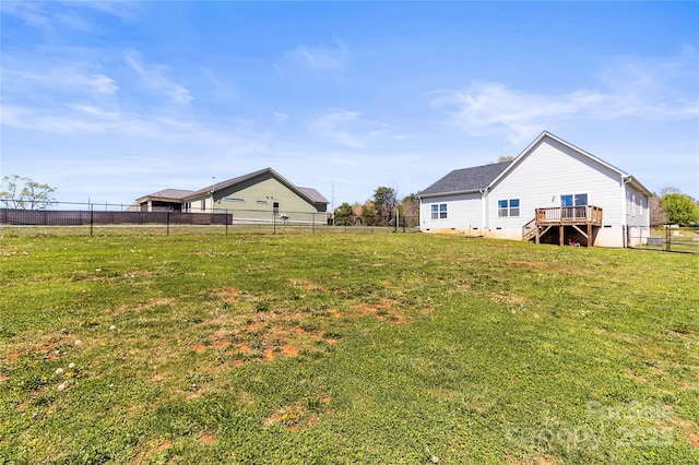 2504 Hovis Rd, Lincolnton, NC 28092 - view of yard featuring stairway and a wooden deck