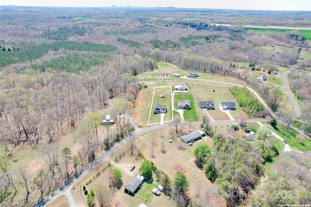2504 Hovis Rd, Lincolnton, NC 28092 - aerial view of property and surrounding area with a forest