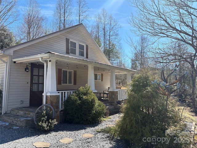 view of front of house with a porch