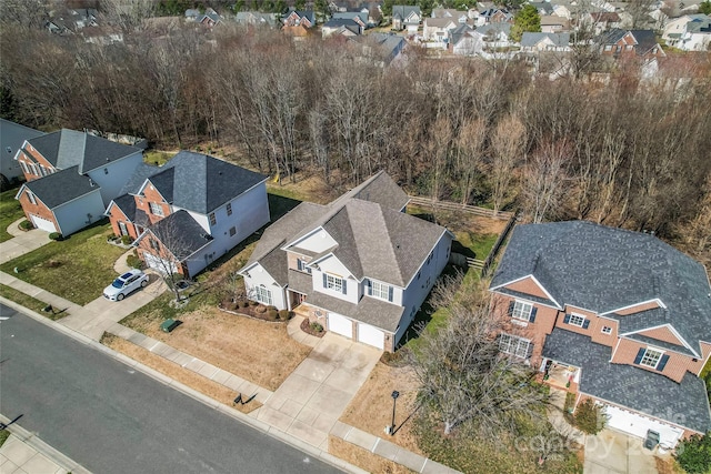 bird's eye view with a residential view