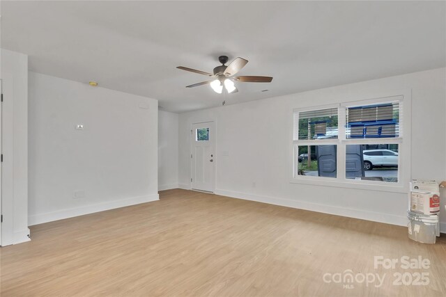 425 Messner St, Salisbury, NC 28144 - unfurnished room with ceiling fan, light wood-type flooring, and baseboards