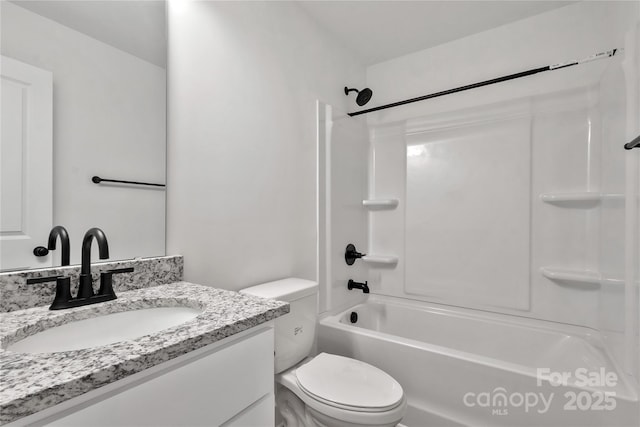 425 Messner St, Salisbury, NC 28144 - bathroom featuring toilet, vanity, and bathing tub / shower combination