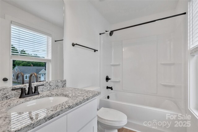 425 Messner St, Salisbury, NC 28144 - full bath featuring toilet, vanity, and tub / shower combination